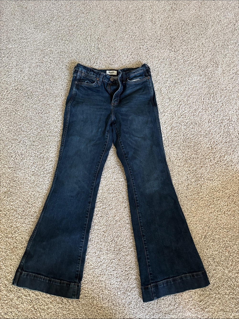 Women's Dark Indigo Flare Jeans - Wide Leg Style